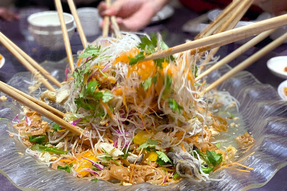 Welcome the Year of the Snake with a Prosperity Toss! — Picture by CK Lim