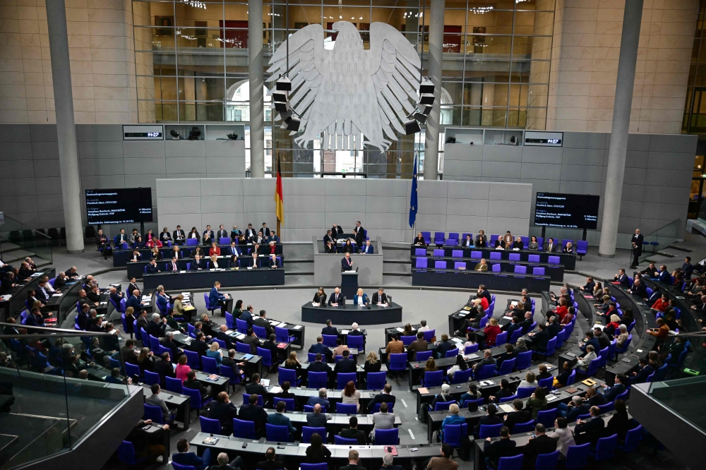 Germans head to the polls in legislative elections on February 23. — AFP pic