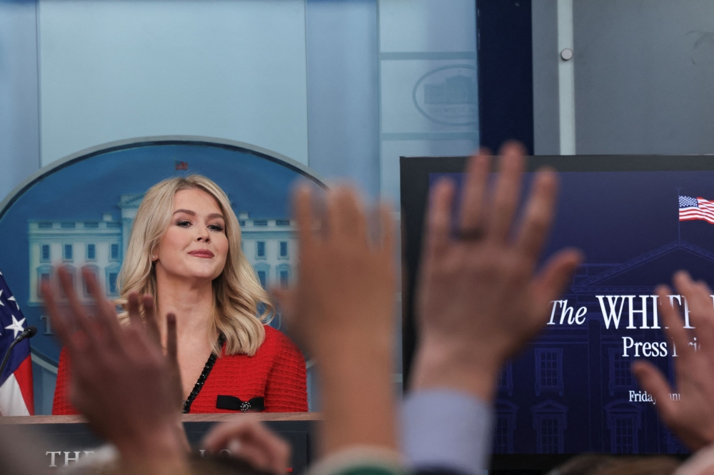 White House Press Secretary Karoline Leavitt attends the daily briefing at the White House, in Washington, U.S, January 31, 2025. — Reuters pic