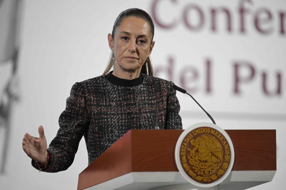 Mexican President Claudia Sheinbaum reacted angrily rejected to the accusation by Donald Trump’s administration yesterday that her government has an alliance with drug cartels, and vowed to retaliate against his sweeping tariffs. — AFP