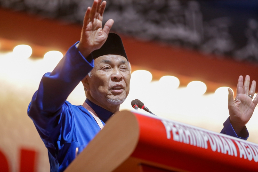 Umno President Datuk Seri Ahmad Zahid Hamidi said he is prioritising loyal members within the party. — Picture by Raymond Manuel