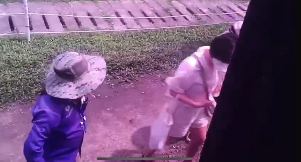 A still from the video shared by Warisan vice-president Junz Wong.