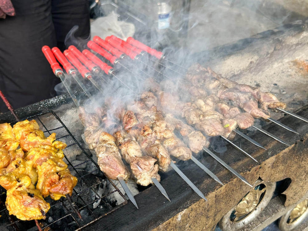 The menu at Restoran Meshrep China Xinjiang Muslim Cuisine features a wide selection of skewers like their superb lamb cooked on a hot charcoal fire — Picture by Lee Khang Yi