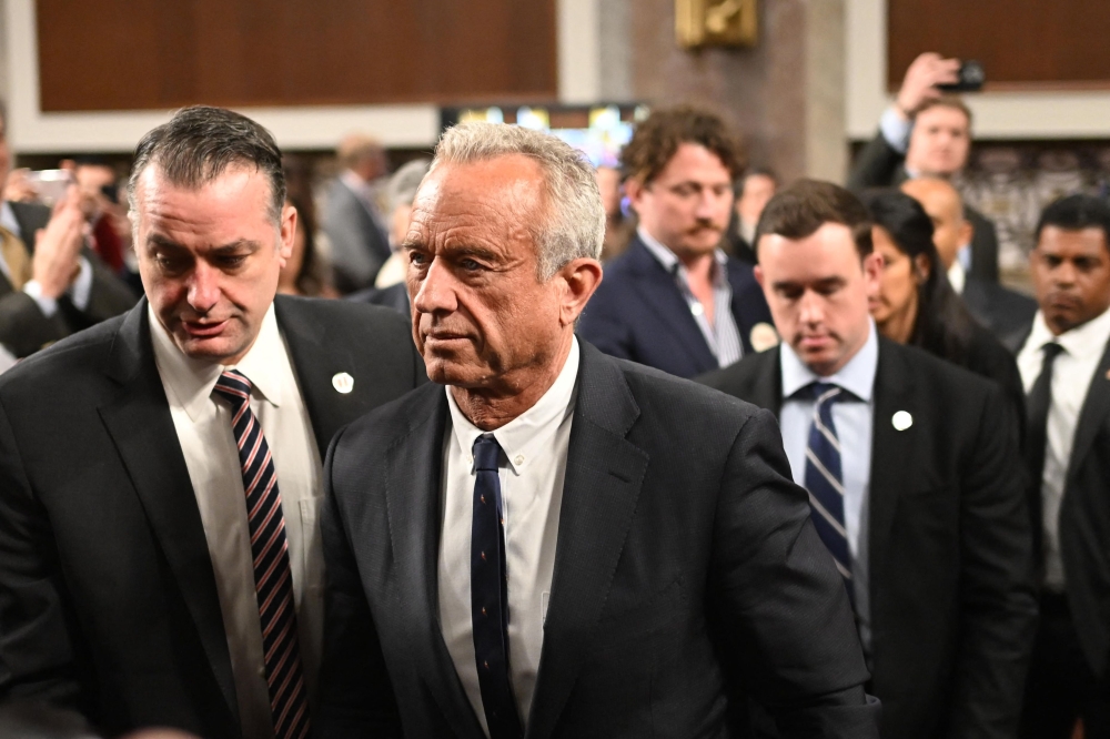 US Secretary of Health and Human Services nominee Robert F. Kennedy Jr. departs at the conclusion of a Senate Finance Committee hearing on his nomination to be Health and Human Services Secretary, on Capitol Hill in Washington, DC, January 29, 2025. — AFP pic