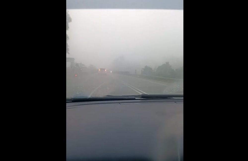 A motorist drives through thick fog in Kuala Krai, Kelantan, February 3, 2025. Some locals claim that this is the coldest period in 11 years, comparable to the temperatures recorded in 2014.