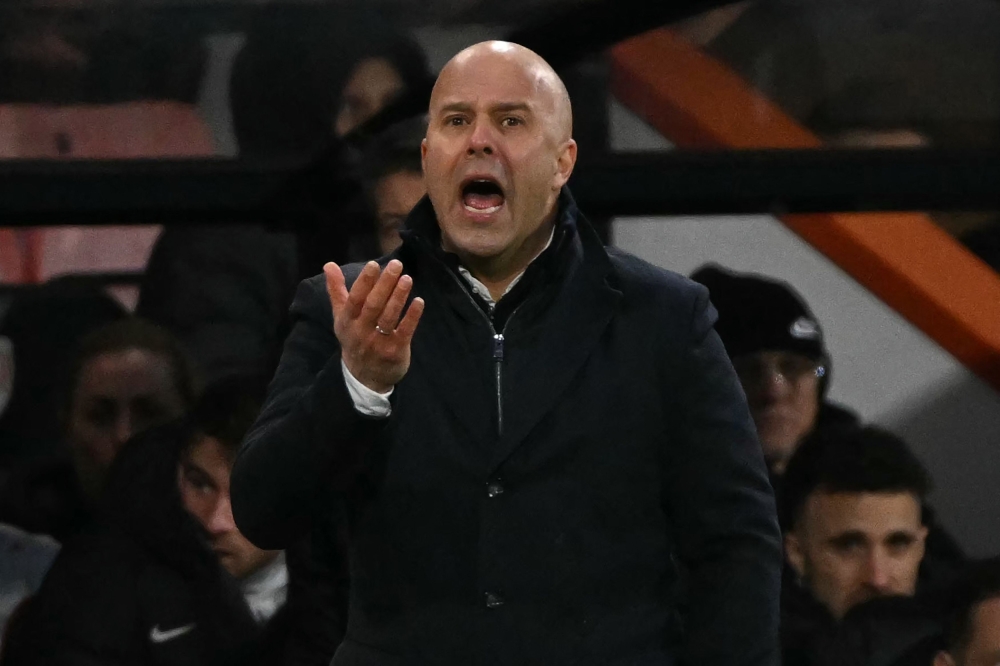 Liverpool's Dutch manager Arne Slot gestures on the touchline during the English Premier League football match between Bournemouth and Liverpool at the Vitality Stadium in Bournemouth, southern England on February 1, 2025. — AFP pic