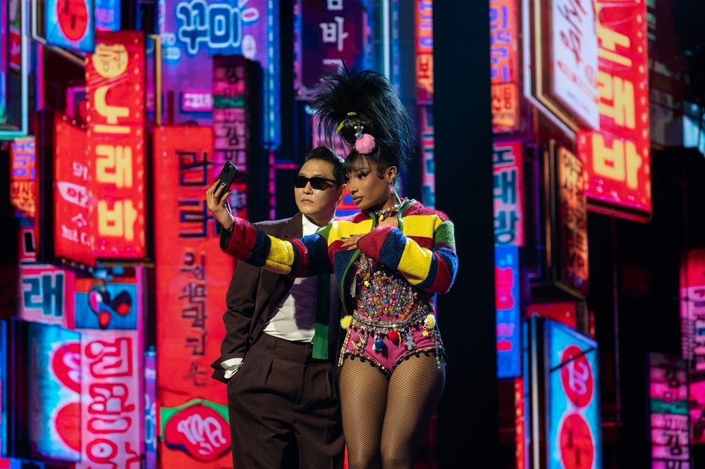 Apple TV+ has announced KPOPPED, an eight-episode song battle series featuring PSY and Megan Thee Stallion, with music icons reimagining their biggest hits alongside K-pop idols. — Picture courtesy of Apple TV+