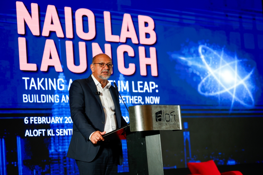 Digital Minister Gobind Singh said the NAIO Lab will spearhead citizen-centric AI applications across key sectors such as agriculture, healthcare, and transportation. — Bernama pic