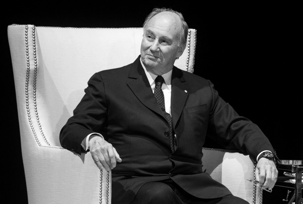 File photo of the Aga Khan, spiritual leader of Ismaili Muslims, looking on during a speaking event at Massey Hall in Toronto February 28, 2014. — Reuters pic