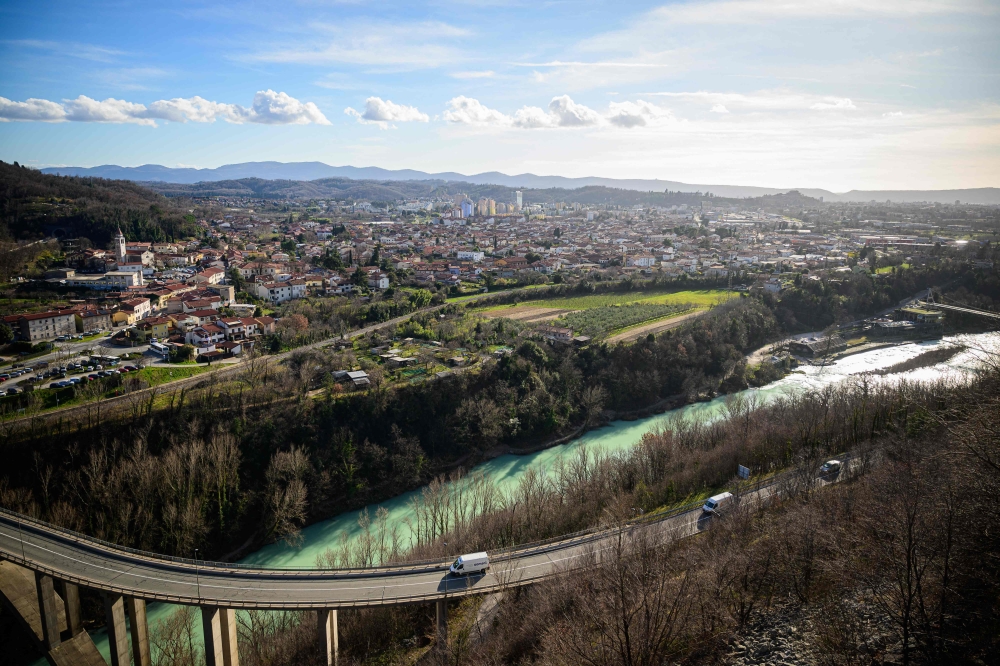 This photograph shows a panoramic view of Nova Gorica, Slovenia on January 30, 2025. — AFP pic