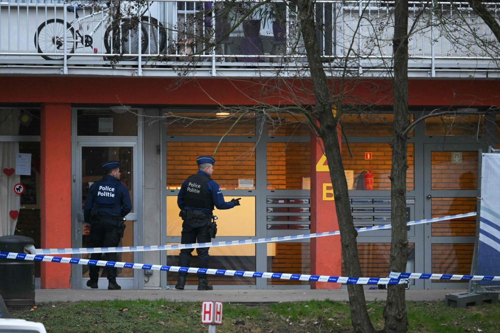 There have been four shootings in three days in Brussels between February 5 and February 8, 2025, which Belgian police are investigating as part of a wider drug gang feud. — AFP pic