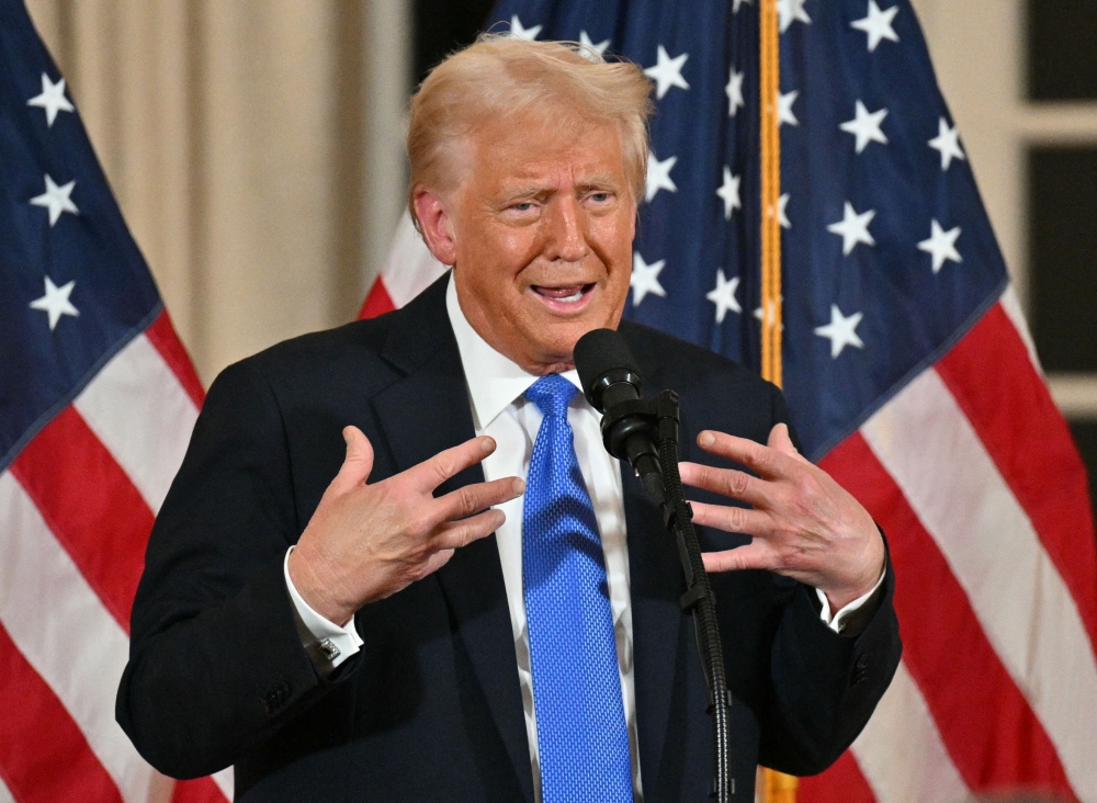 Trump now appears to be doubling down on his anti-media rhetoric in his first month in office — Pic by AFP