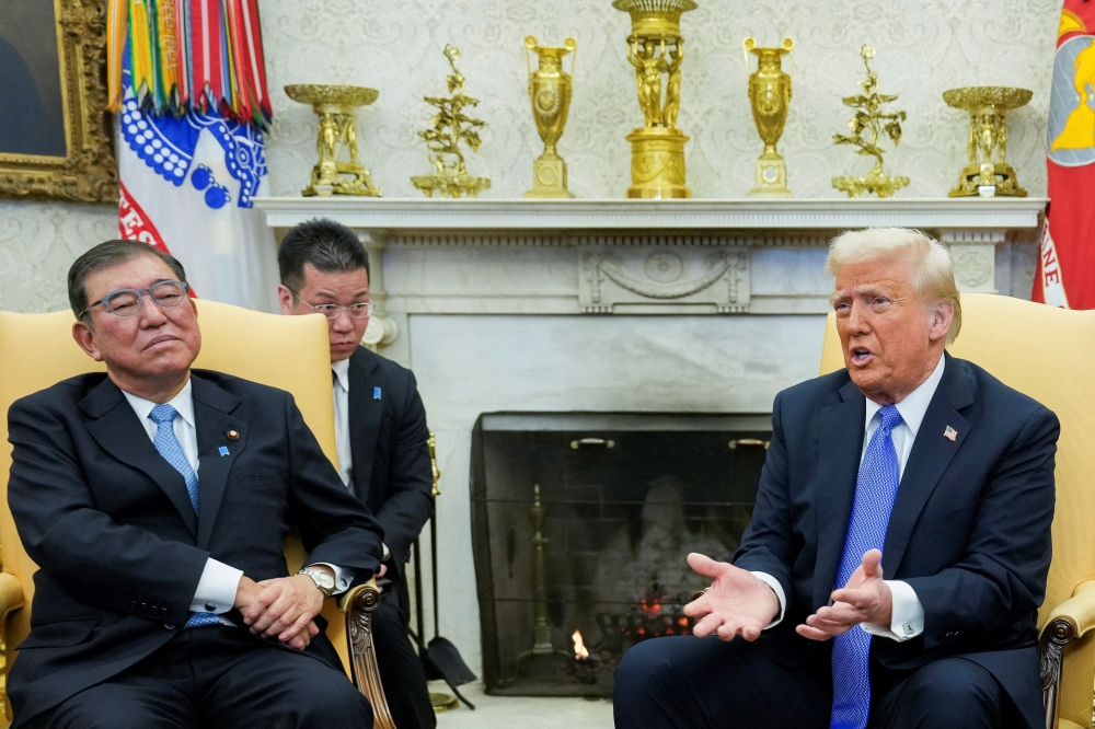 Donald Trump and Shigeru Ishiba at the White House in Washington — Pic by Reuters