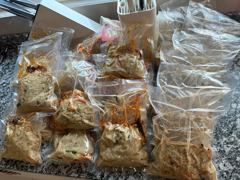 A Malaysia-based man bought 30 packets of Hokkien mee from a Singapore stall, vacuum-sealed them, and stored them in his freezer to preserve their freshness. — Picture via Facebook/Bosco Cheung