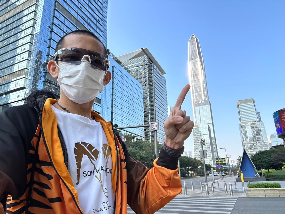 Soh Wai Ching arriving before the Shenzhen PingAn Finance Center International Vertical Marathon in January 2025. — Picture from Facebook/Soh Wai Ching Towerrunner