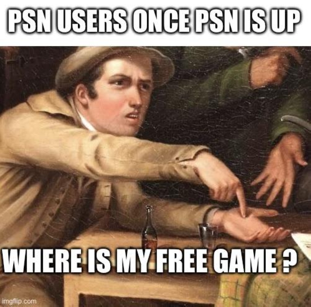 PlayStation gamers are rejoicing that Sony's PlayStation network is finally online after a nearly 24-hour downtime. — Picture via Reddit/HexR1se