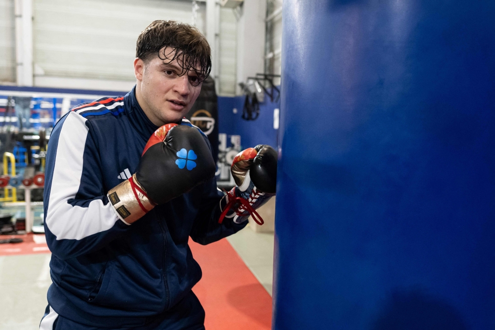 French boxer Bruno Surace poses at the 