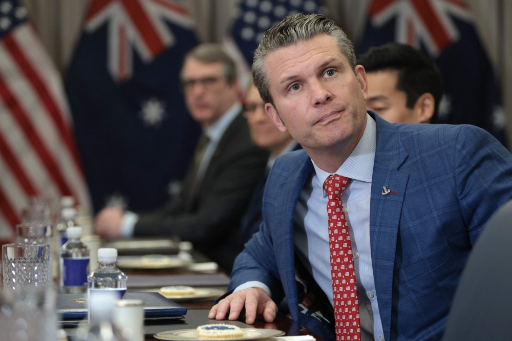 US Defense Secretary Pete Hegseth said that part of Trumps’ ‘America First’ agenda is empowering US allies and partners ‘to be combat multipliers’. — AFP pic