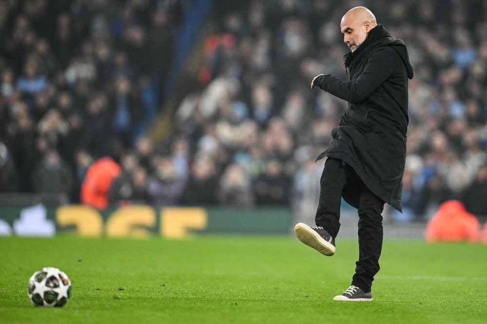 Late goals have also been a problem for Pep Guardiola (pictured) in the Premier League, where City sit a distant 15 points behind leaders Liverpool. — AFP pic