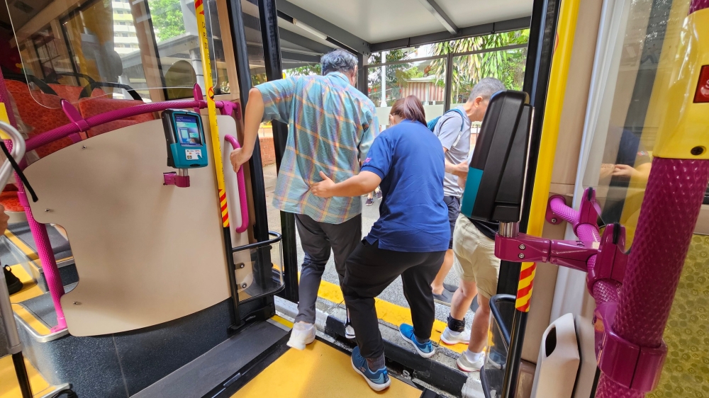 An accident involving an elderly woman in a bus was judged as not due to the driver’s negligence. — Picture from Facebook/SBS Transit