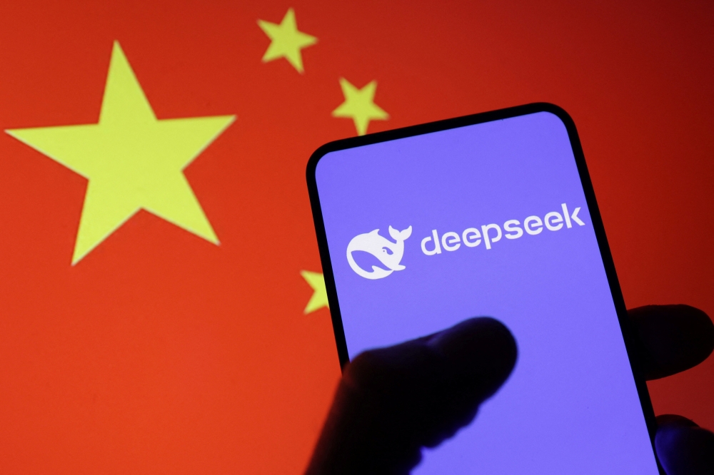 The Deepseek logo and a Chinese flag are seen in this illustration taken January 29, 2025. — Reuters pic 