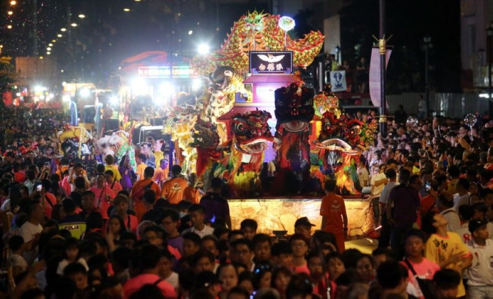 A file photograph shows a Chingay procession in Johor Baru. —  Bernama pic