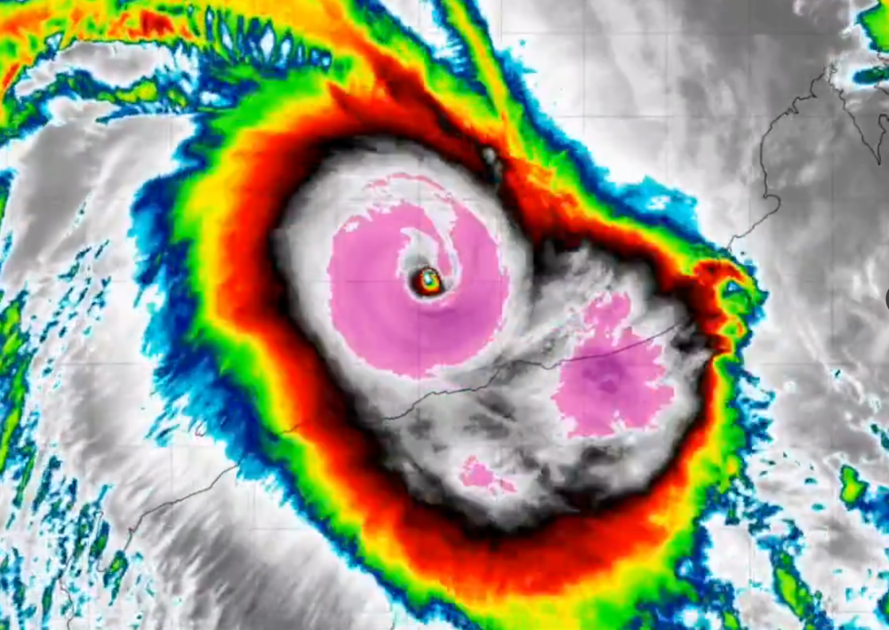 A visual image shows Cyclone Zelia developing in Western Australia, which is building into a category five system – the strongest on the scale. — Picture from X/Weather Monitor