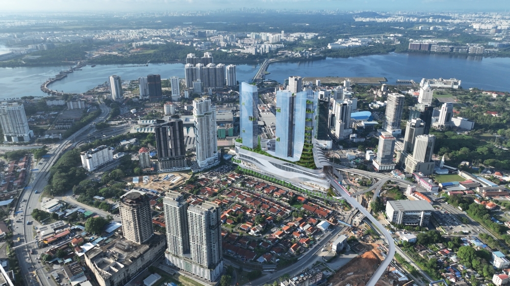 Artist impression of the Bukit Chagar Integrated Mixed-Use Development. -- Picture courtesy of MRT Corp and Sunway Group