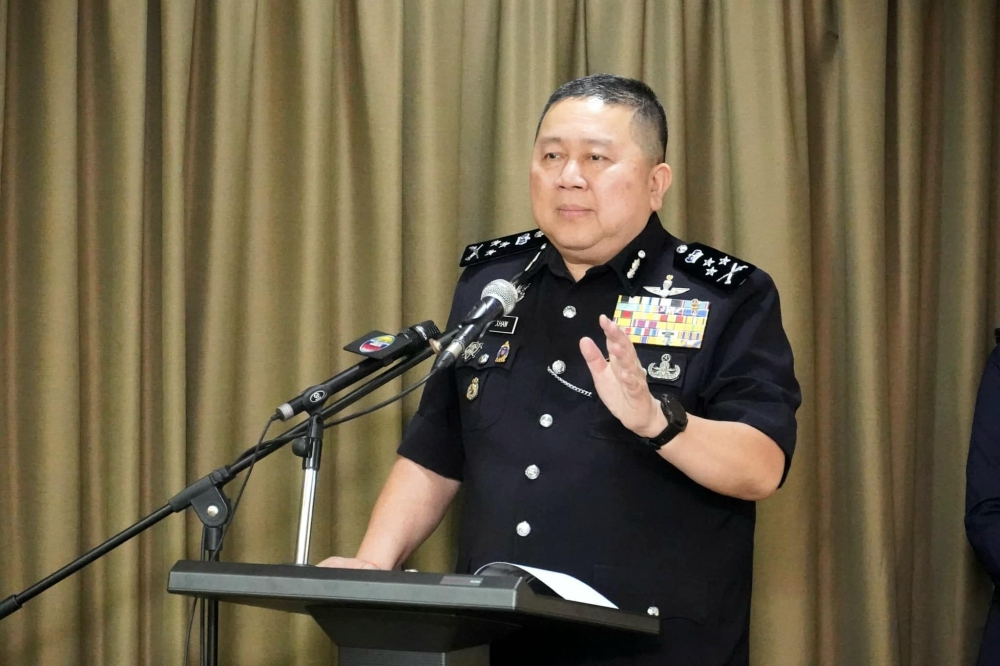 Bukit Aman Narcotics CID director Datuk Seri Khaw Kok Chin said three suspects, aged between 41 and 58, were arrested in a raid on a terrace house in Bandar Sri Damansara today. — Picture by Choo Choy May
