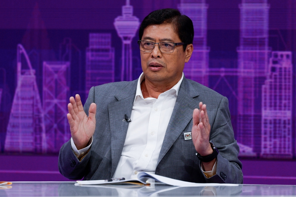MACC Chief Commissioner Tan Sri Azam Baki answers a question posed by a panellist during his appearance on the ‘Bicara Naratif’ programme at Wisma Berita RTM in Kuala Lumpur February 16, 2025. — Bernama pic