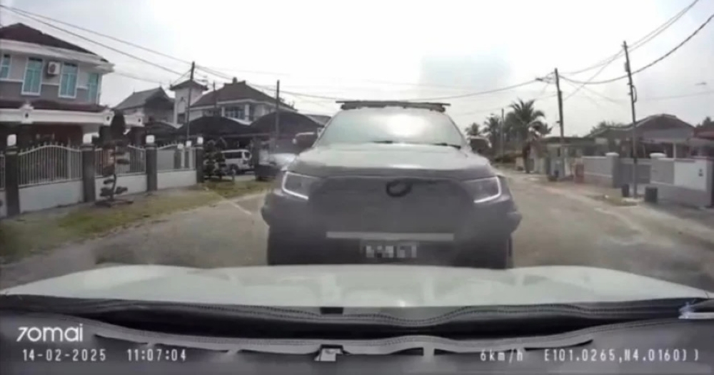 Earlier, a 53-second video showing a four-wheel drive vehicle deliberately crashing into a car went viral on social media platforms. — Screen grab of the vehicle from the viral video.