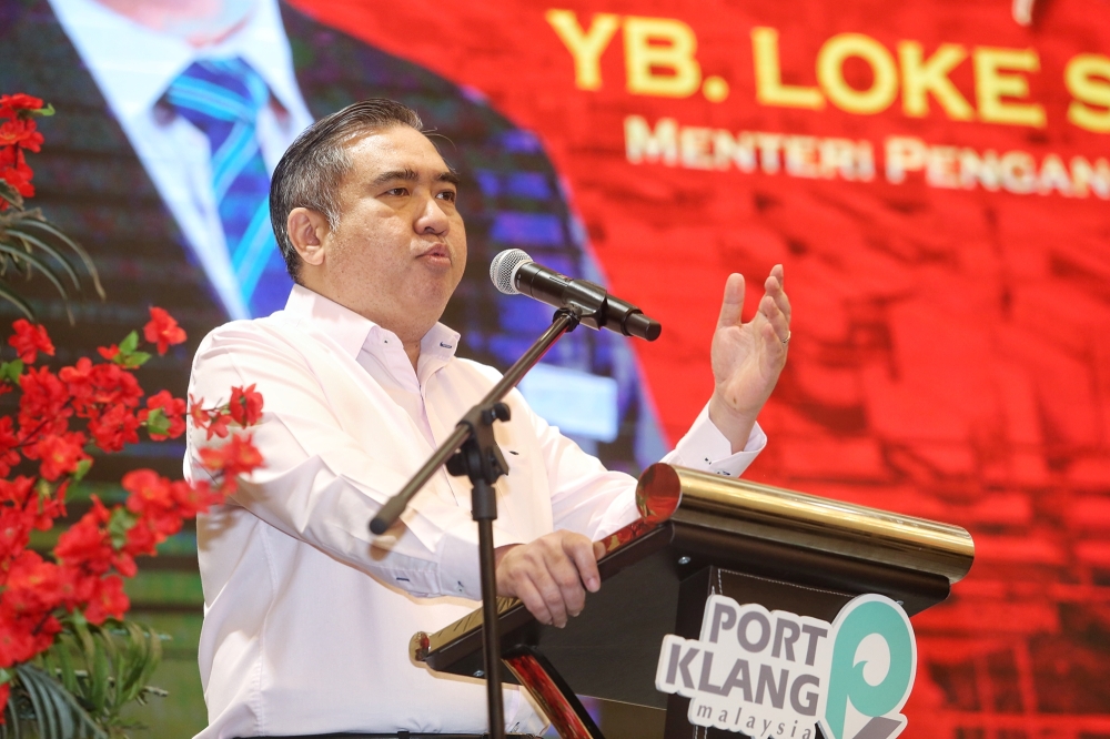 Transport Minister Anthony Loke said the temporary ban on using electrical sockets on express buses is still in effect. — Picture by Choo Choy May