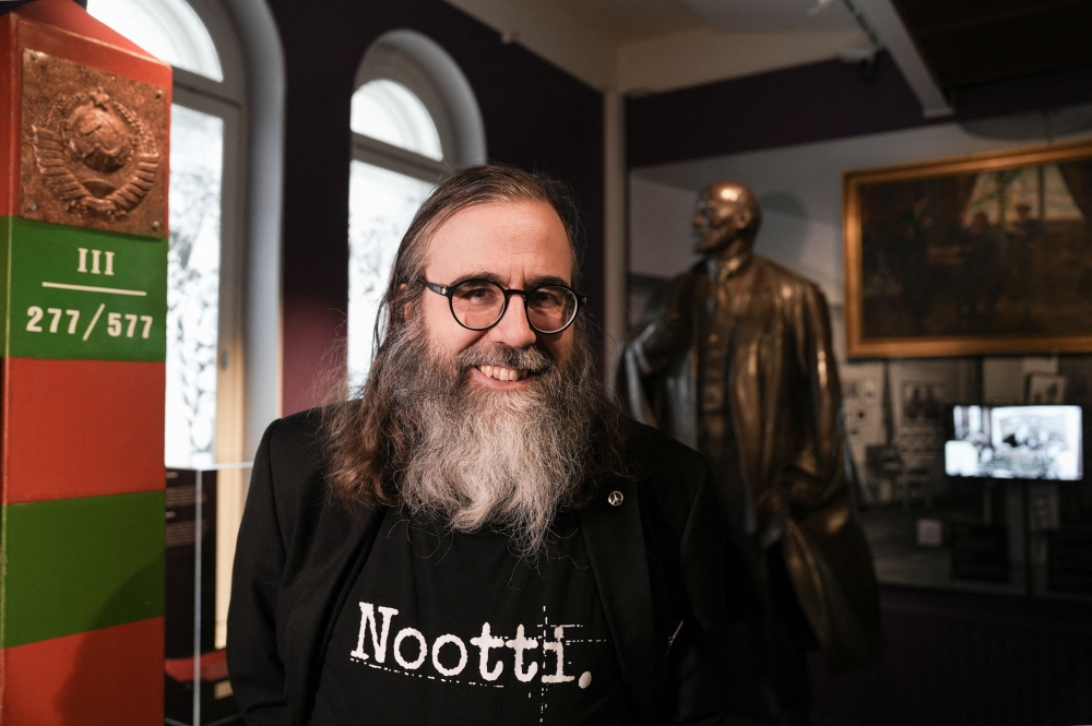 Museum director Kalle Kallio poses inside the new museum ‘Nootti’ (Finnish for ‘diplomatic note’), on February 15, 2025 in Tampere, Finland. The state-funded Finnish Lenin Museum in Tampere, a city 180 kilometres north of Helsinki, was among the very last of a handful of museums dedicated to former Soviet leader Vladimir Lenin that were established across Europe in the 20th century. — AFP pic