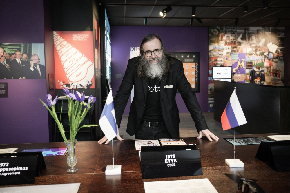 Museum director Kalle Kallio poses inside the new museum ‘Nootti’ (Finnish for ‘diplomatic note’), on February 15, 2025 in Tampere, Finland. Finland has opened a museum called ‘Nootti’ depicting how ties with its eastern neighbour Russia have gone from frosty to friendly and back, revamping what was until now western Europe’s last Lenin Museum. — AFP pic 