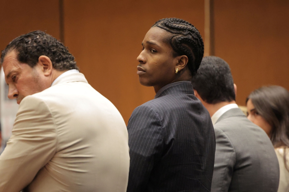 Rakim Mayers, aka A$AP Rocky, appears in court as the verdict is read in his felony assault trial at the Clara Shortridge Foltz Criminal Justice Center in Los Angeles, California, US on February 18, 2025. — Reuters