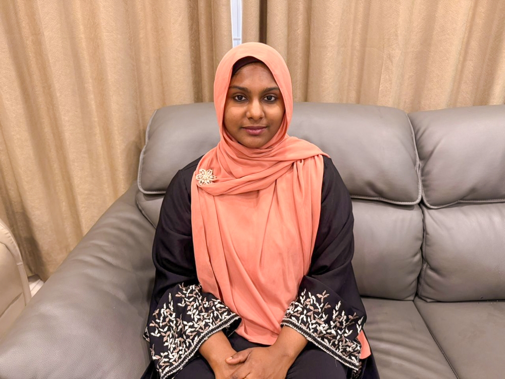 Mahisha in December 2019 filed a court case to seek for a citizenship declaration and a MyKad. — Picture courtesy of Mahisha Sulaiha Abdul Majeed