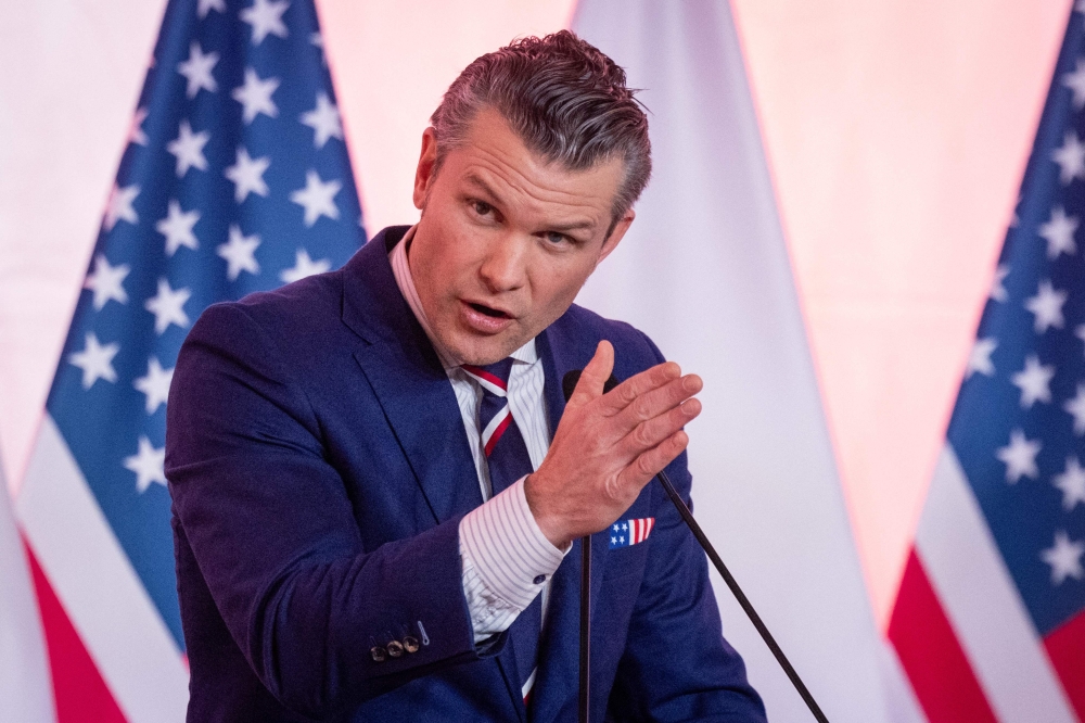 US media said Hegseth directed senior Defence Department leaders to plan for cuts that could slash the defence budget by eight per cent annually. — Pic by AFP 
