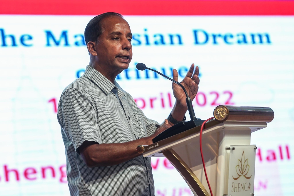 Ipoh Barat MP M Kulasegaran has withdrawn from the DAP party election. — Picture by Hari Anggara.