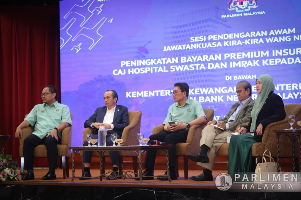 The Public Accounts Committee (PAC) held a public inquiry over healthcare premium and private hospitals in the Parliament. — Picture by Parlimen Malaysia