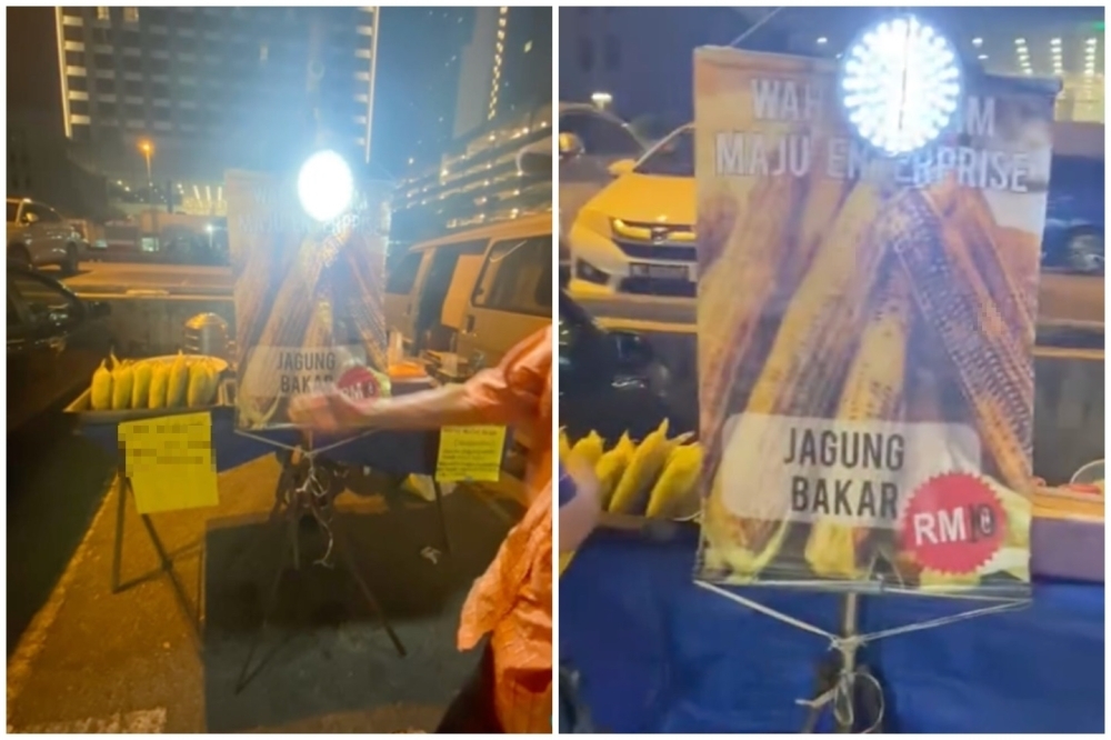 The 64-year-old corn vendor made headlines for putting up a racist sign at his stall. — Picture via TikTok