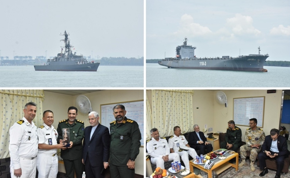 Two Iranian navy vessels arrived at Port Klang yesterday for an operational visit. — Picture via Facebook/Tentera Laut Diraja Malaysia