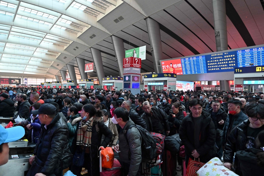 The travel rush during China’s biggest holiday is often read as a barometer for the country’s economic health and a pressure test for its vast transportation system. — AFP pic
