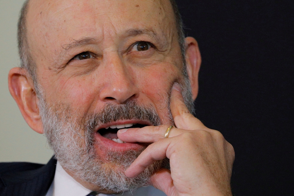 Lloyd Blankfein, CEO of Goldman Sachs, is seen at the Boston College Chief Executives Club luncheon in Boston, MA, US, on March 22, 2018 — Reuters pic