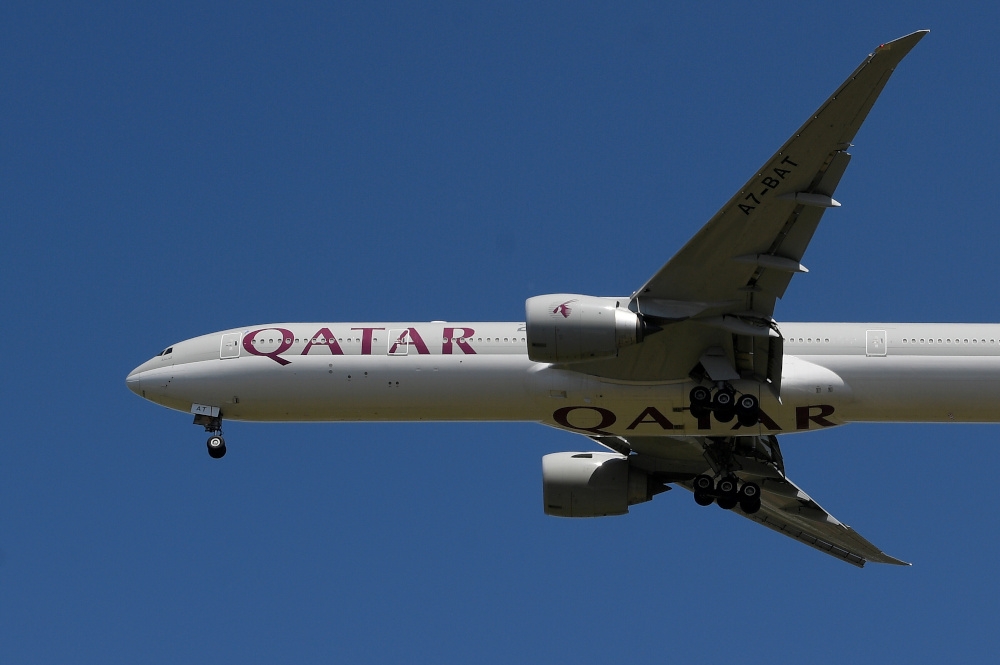 An Australian couple have criticised Qatar Airways after a blanket-draped corpse was seated next to them during a long-haul flight. ― Reuters pic