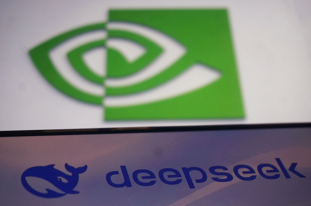 DeepSeek was accused of having as many as 50,000 higher-end Nvidia chips that are banned for export to China. — AFP pic