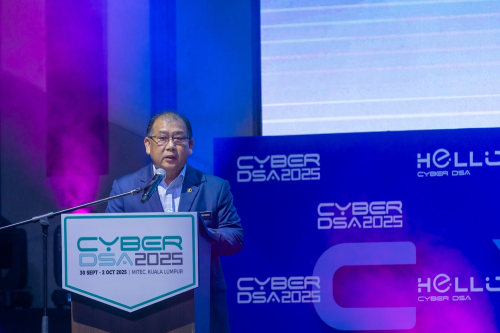Deputy Digital Minister Datuk Wilson Ugak Anak Kumbong said CyberDSA 2025 will serve as a platform to explore advancements, opportunities, and developments shaping the future of digital security. — Picture by Raymond Manuel 