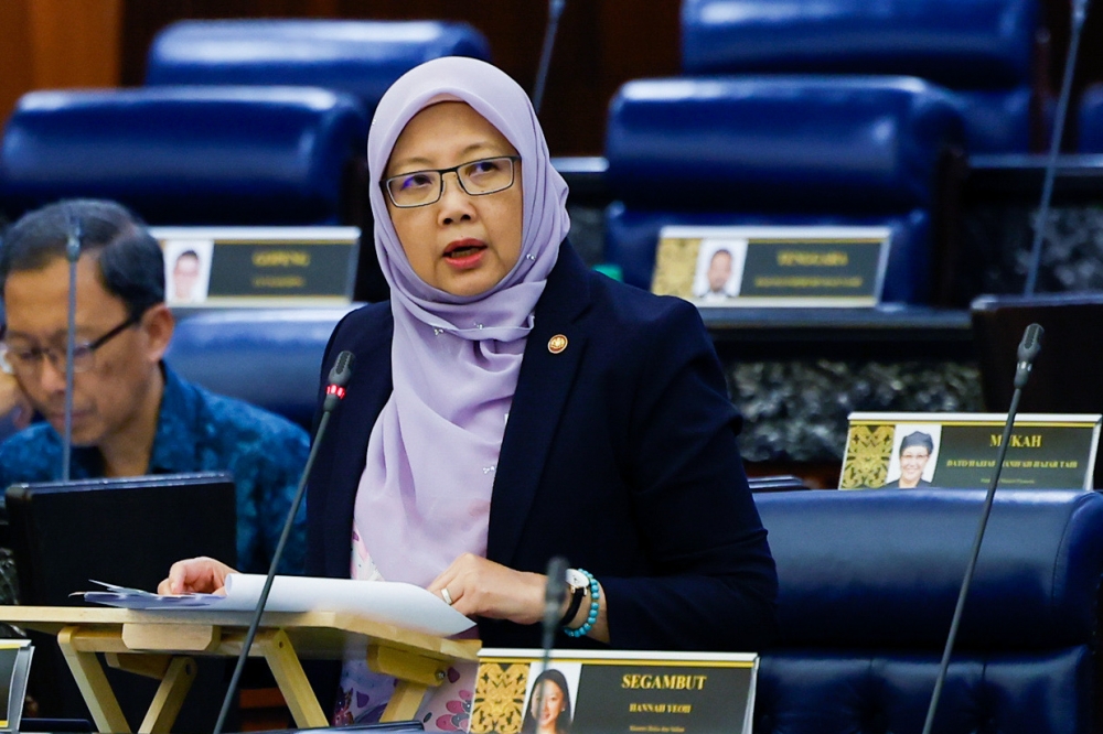 Minister in the Prime Minister’s Department (Federal Territories) Dr Zaliha Mustafa speaks during the Ministers’ Question Time at the First Meeting of the Fourth Session of the 15th Parliament in the Dewan Rakyat today. — Bernama pic