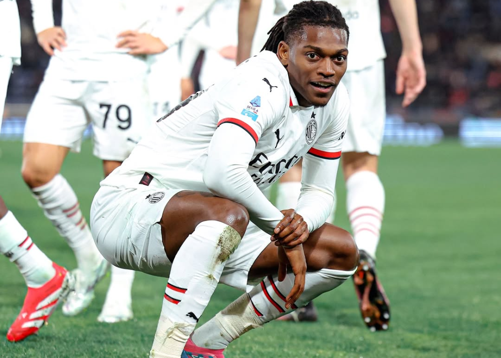 Milan goalscorer Rafael Leao said they still believe in qualification with a lot of games left to play. — Pic via Instagram/acmilan