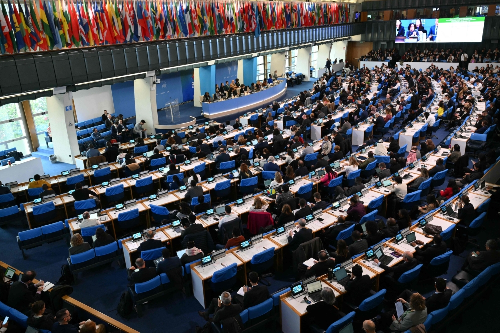 Delegates at the COP16 biodiversity conference at the UN's Food and Agriculture Organization (FAO) headquarters in Rome. — Pic by AFP