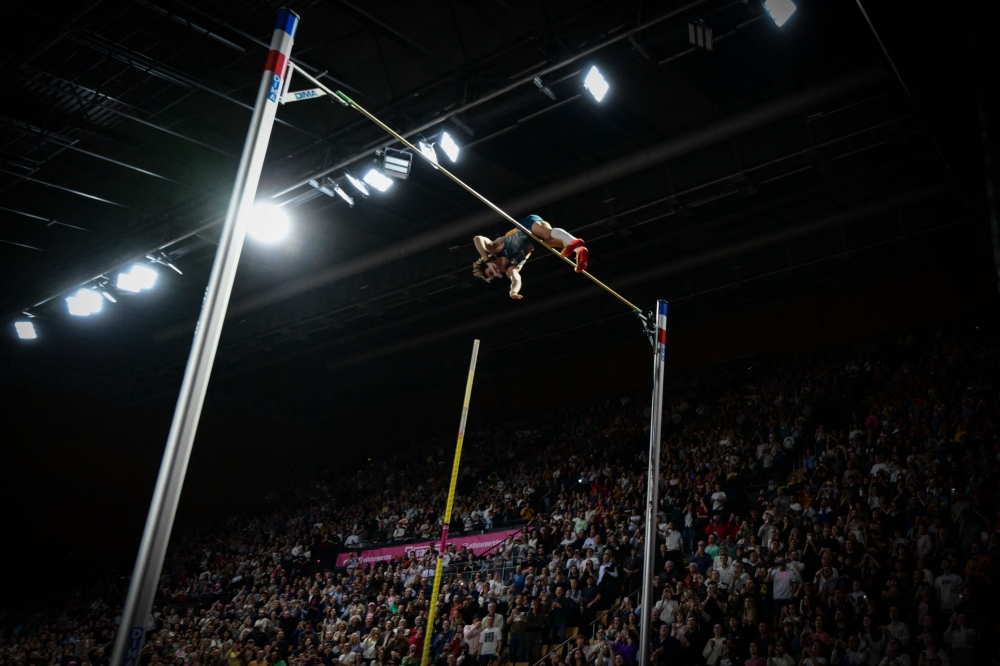 Sweden's Armand Duplantis improved his own world record at the All Star Pole Vault in Clermont-Ferrand, France. — Pic by AFP